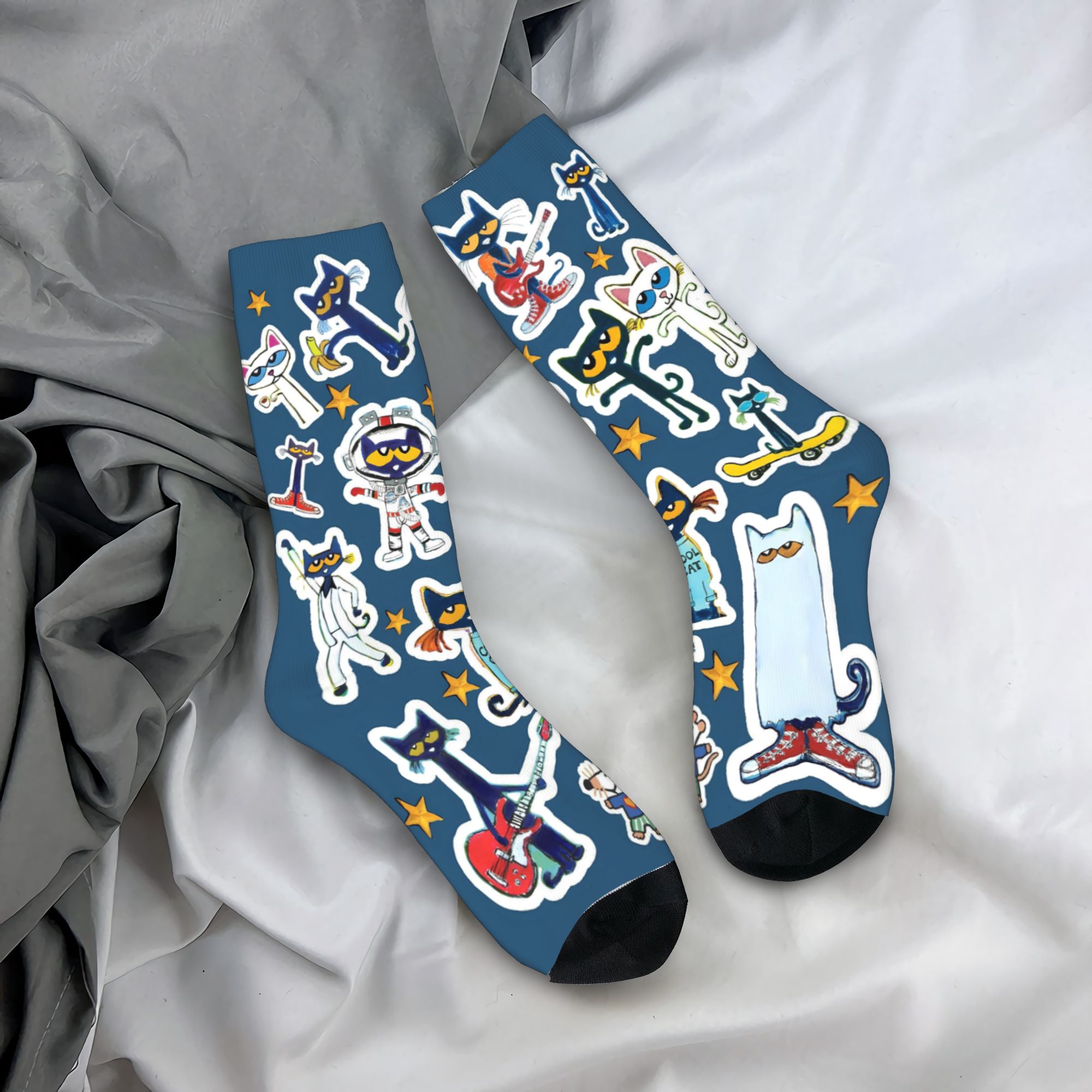 Men'S Shoes For Crews - Pete The Cat Beyaz Ayakkabılarımı Seviyorum
