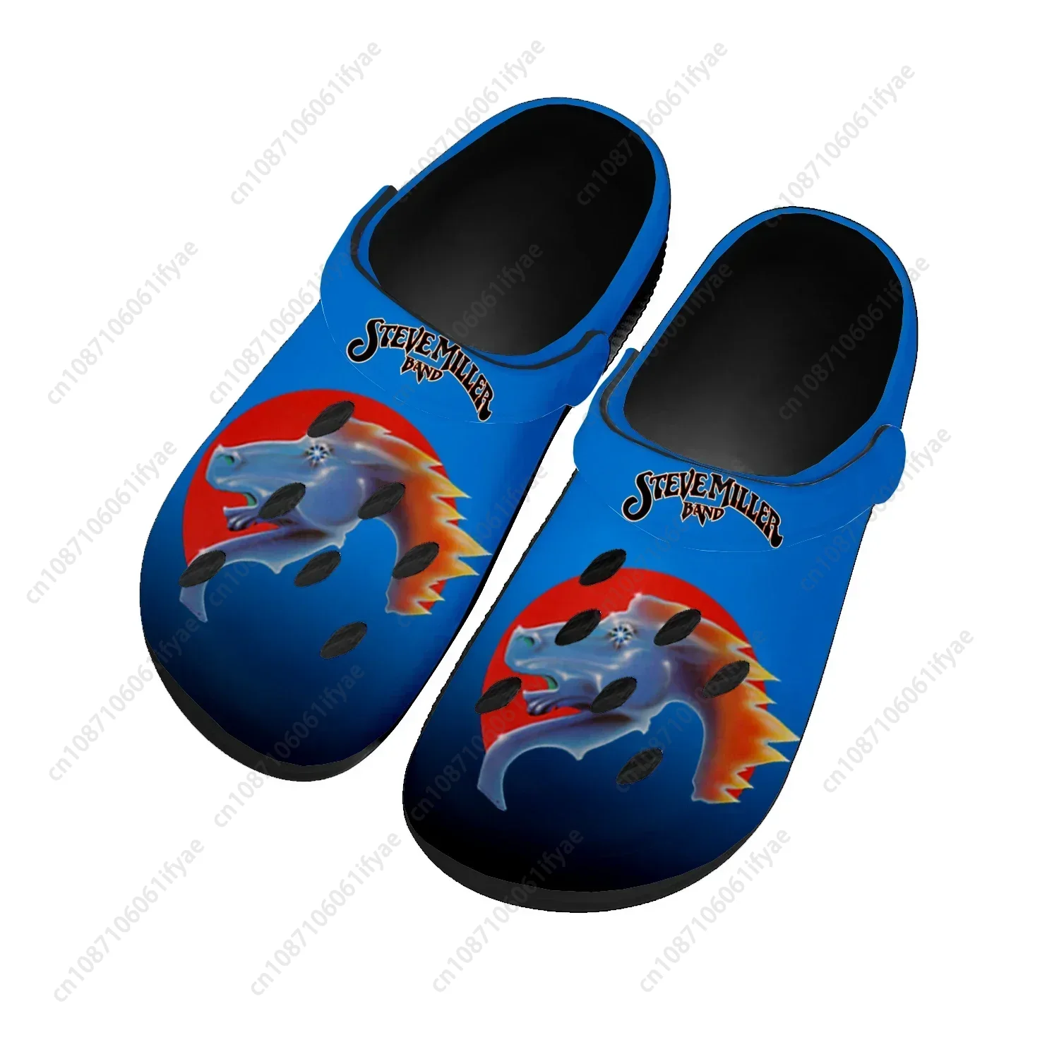 Men Shoes Black - Steve Miller Rock Band Ev Terlikleri