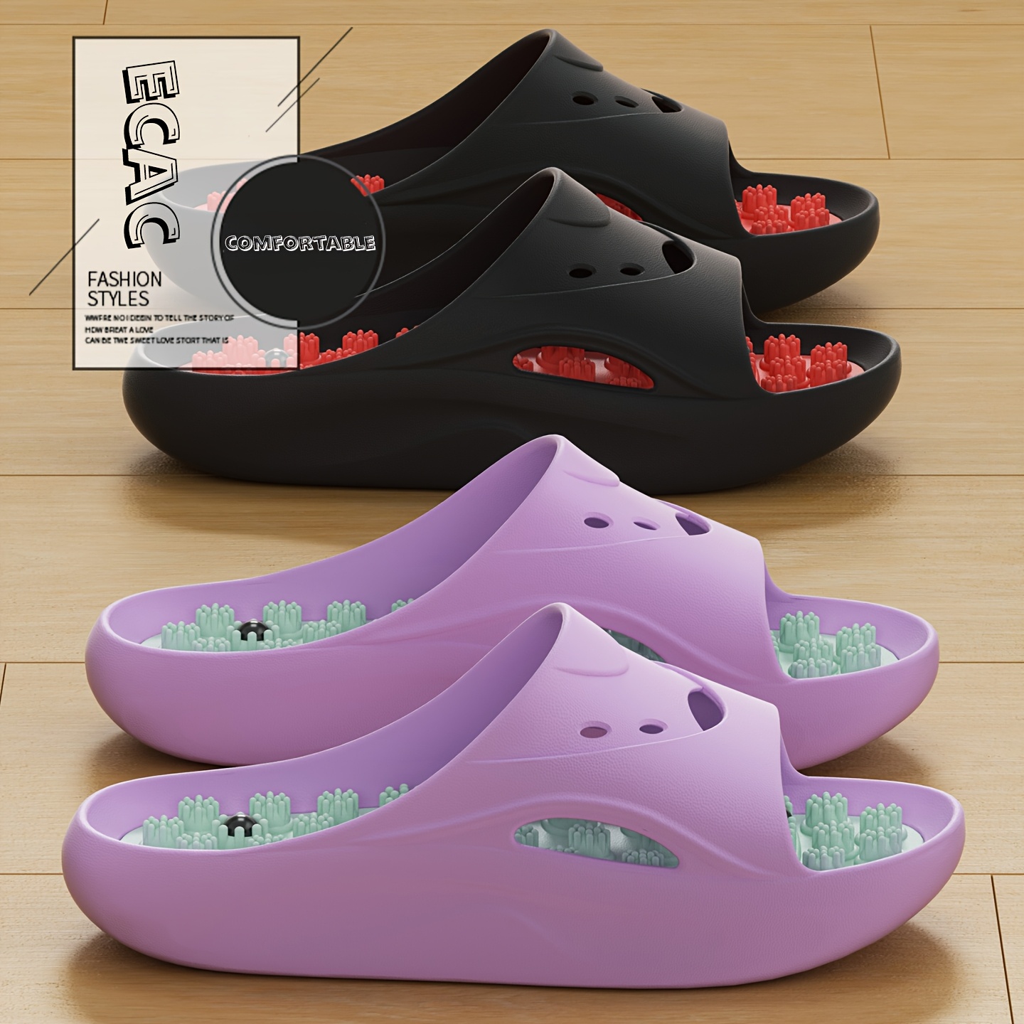 Men Shoes On Sale - Kadın Erkek EVA Masaj Terlikleri Kalın