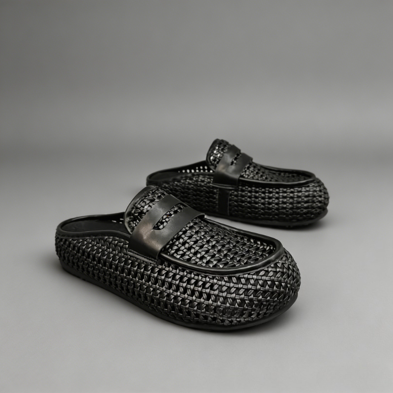 Loafer Slip On Men - Lüks Dokulu Erkek Terlikleri 2026 Yaz