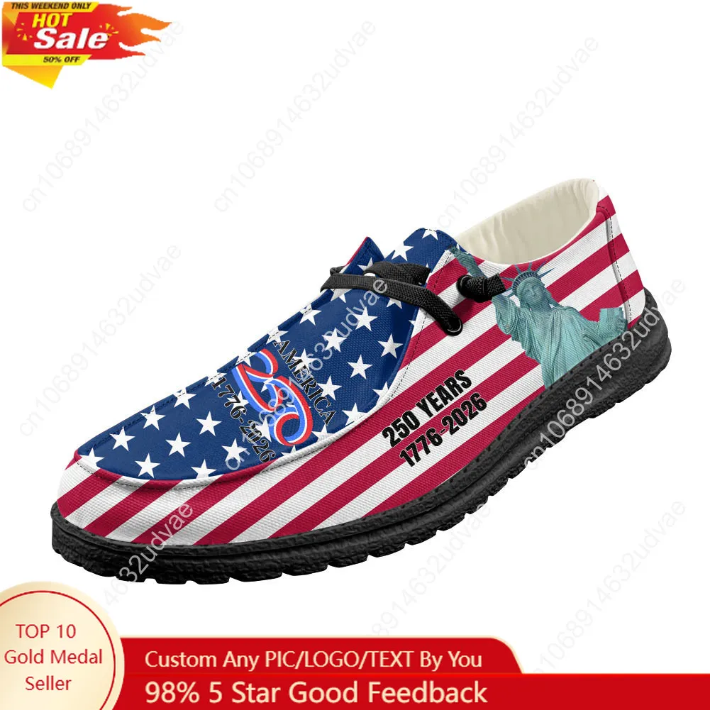 Men Shoes Black - Amerika 250. Yıldönümü 1776-2026 Loafer'lar Erkek