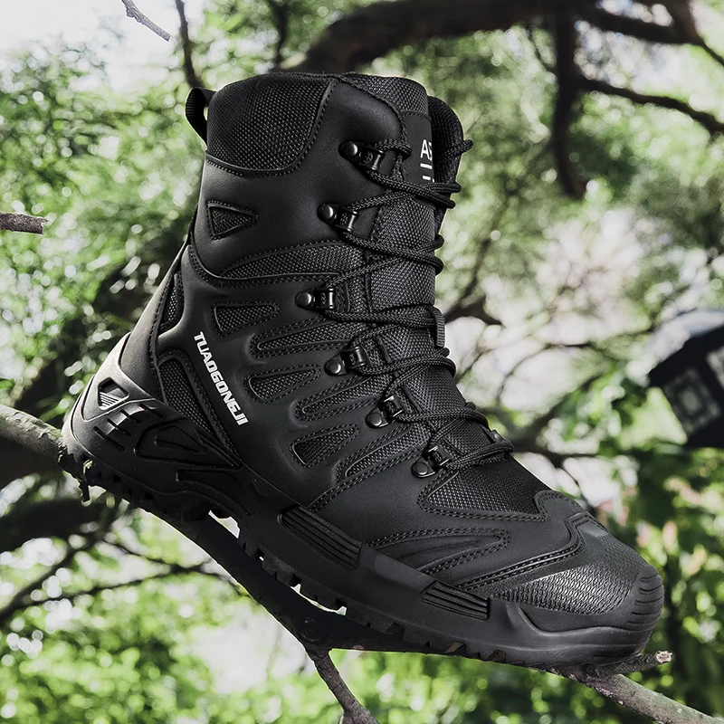 Men Shoes Office - Erkek Açık Yürüyüş Taktik Bot Ayak