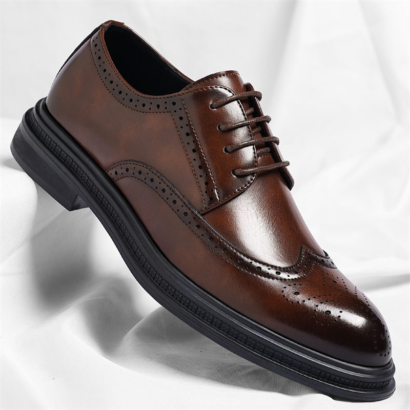 Men Shoes Uk - Erkek Brogue Deri Ayakkabılar Modaya Uygun