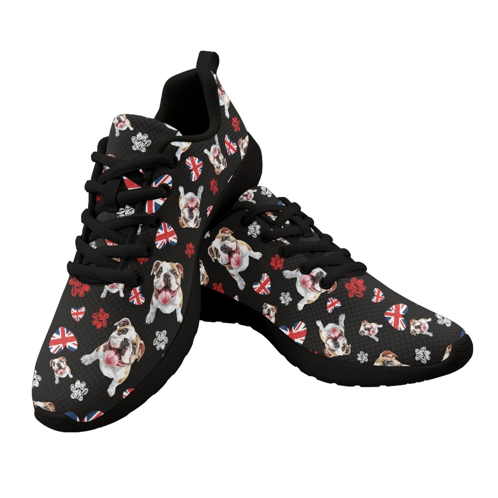 Men Shoes Uk - İngiliz Pug Köpek Desenli Yazlık File