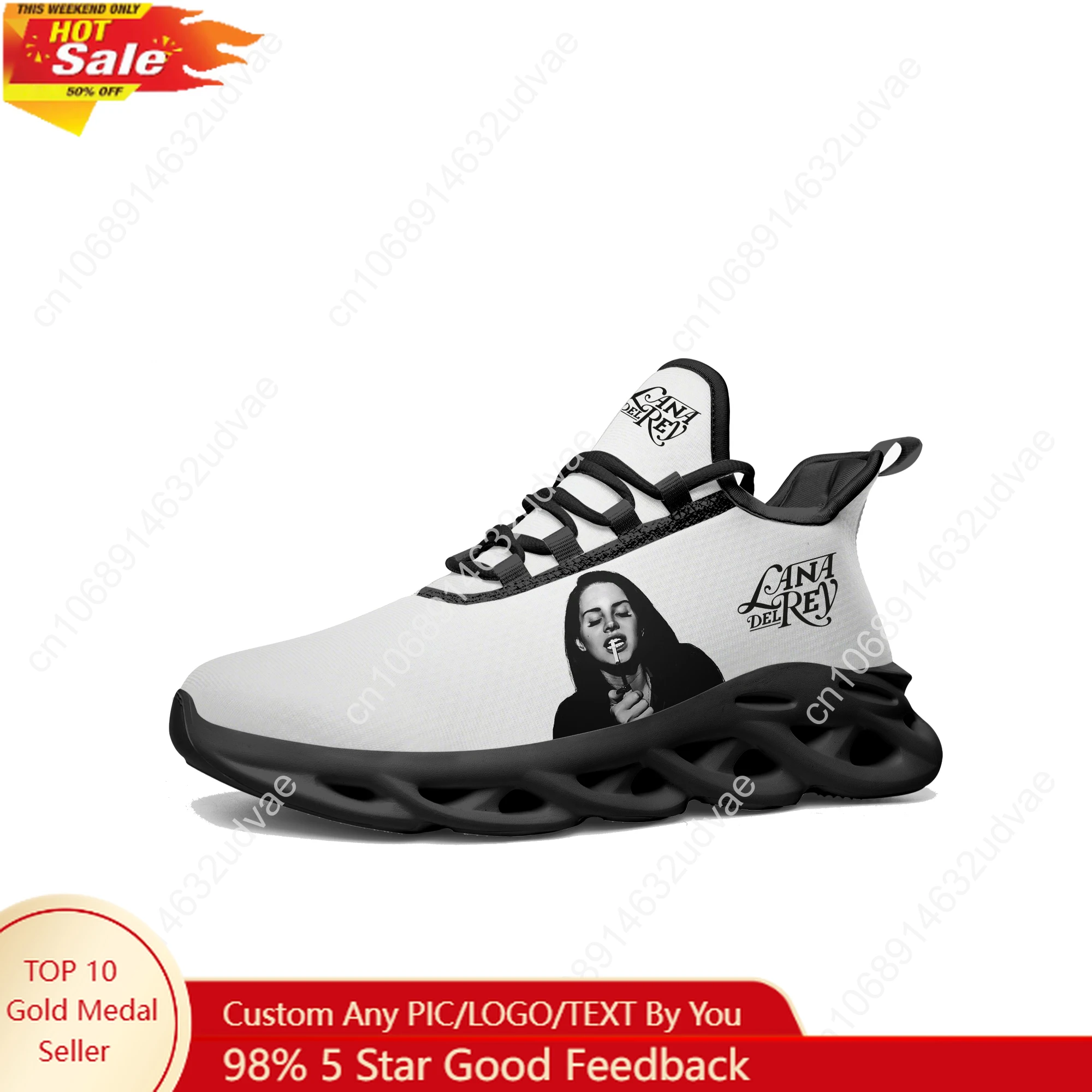Men Shoes Black - Lana Del Rey Singer Spor Ayakkabıları
