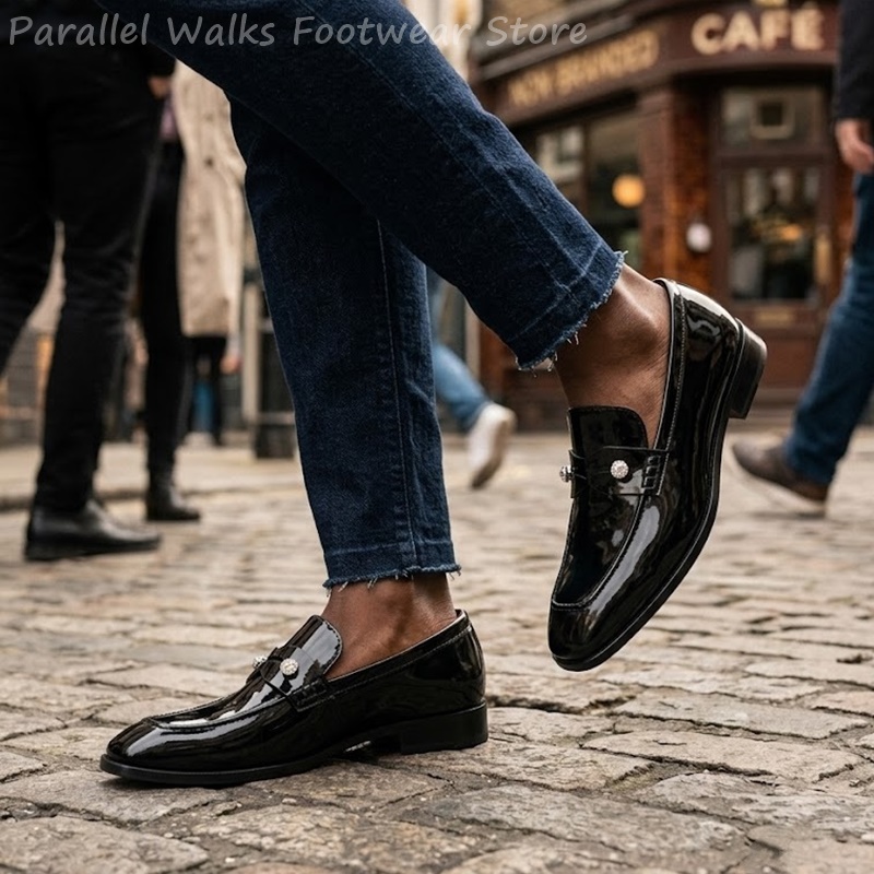 Erkek Siyah Rugan Görünümlü Sü - Men Shoes For Wedding incelemesi ve fiyatı