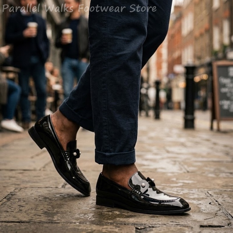 Erkek Siyah Rugan Görünümlü Sü - Men Shoes For Wedding incelemesi ve fiyatı