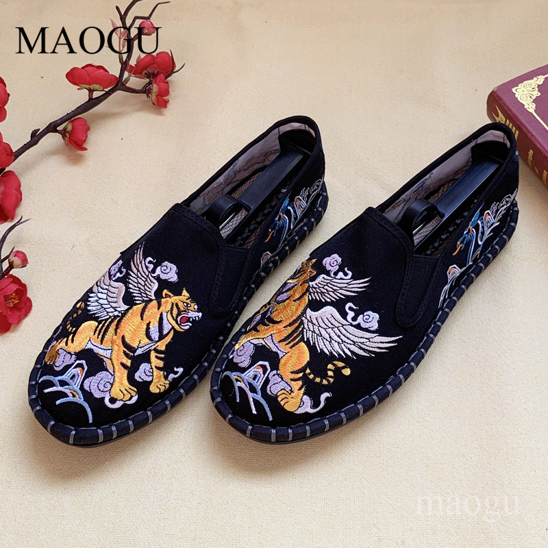 Unisex Çin Tarzı Nakışlı Slip- - Loafer Slip On Men incelemesi ve fiyatı