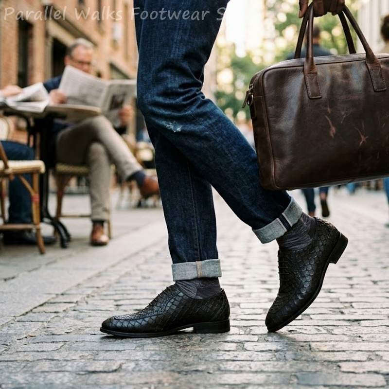 Erkekler İçin Balık Pul Desenl - Men Shoes For Wedding incelemesi ve fiyatı